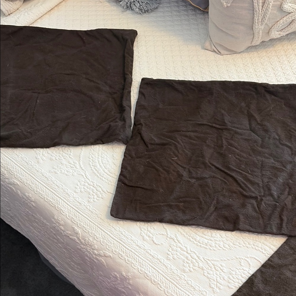 Neiman Marcus Pacific Silvercloth Dark Brown silver/silver plate 3 zipper bags - Picture 4 of 13